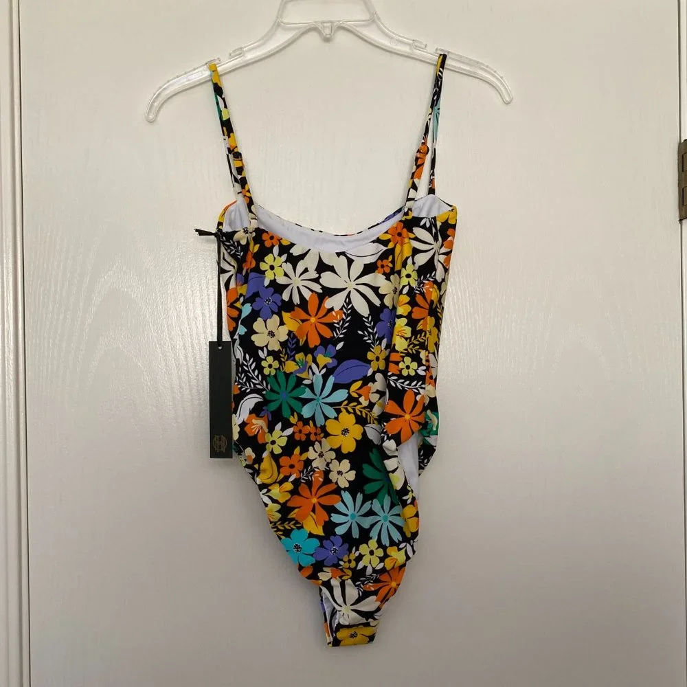 NEW house of harlow x revolve floral one piece swimsuit